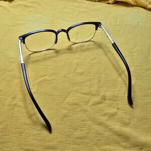 Progressive Reading Glasses Black Browline Frame Clear Lens Unbranded 2026
